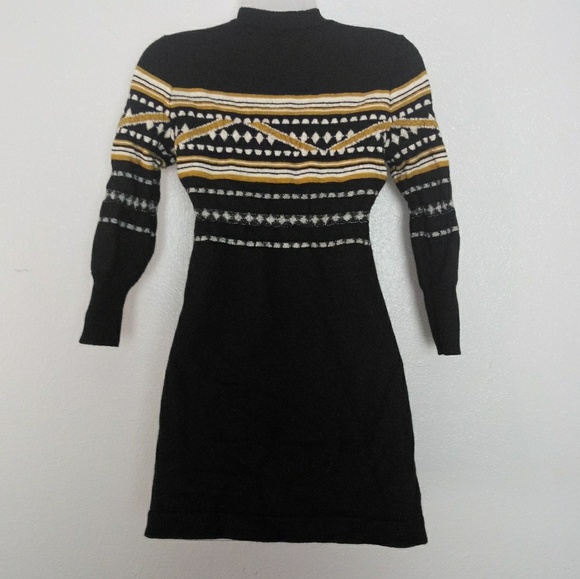 FREE PEOPLE Wool 3/4 Sleeve Mini Sweater Dress - Picture 4 of 6